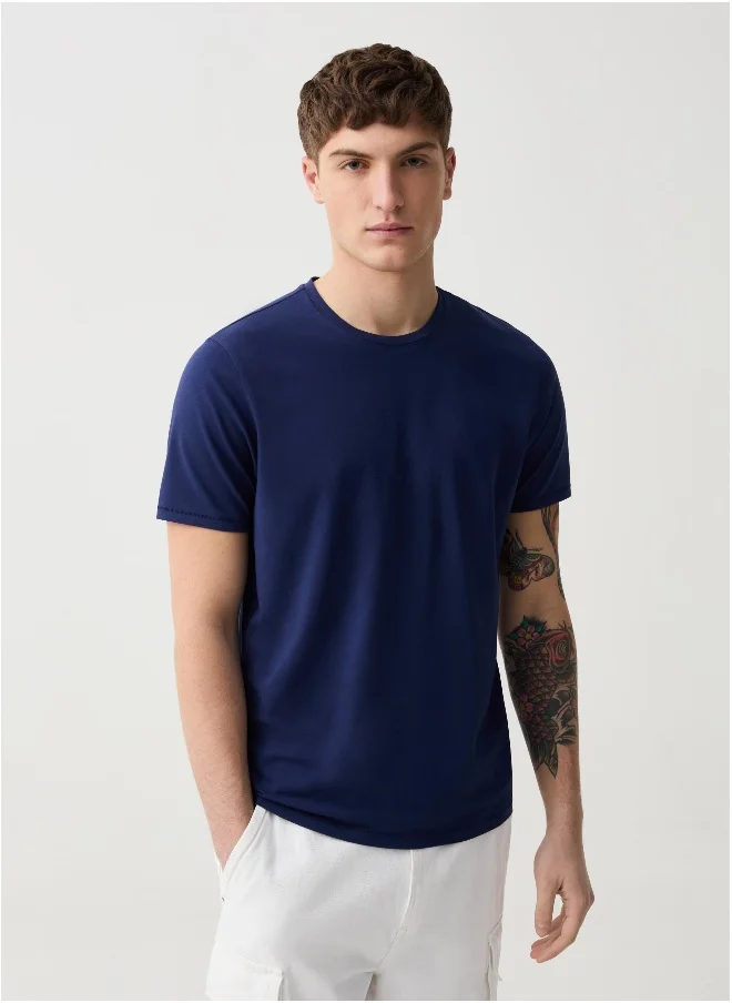 Ovs Slim-fit T-shirt in stretch organic cotton