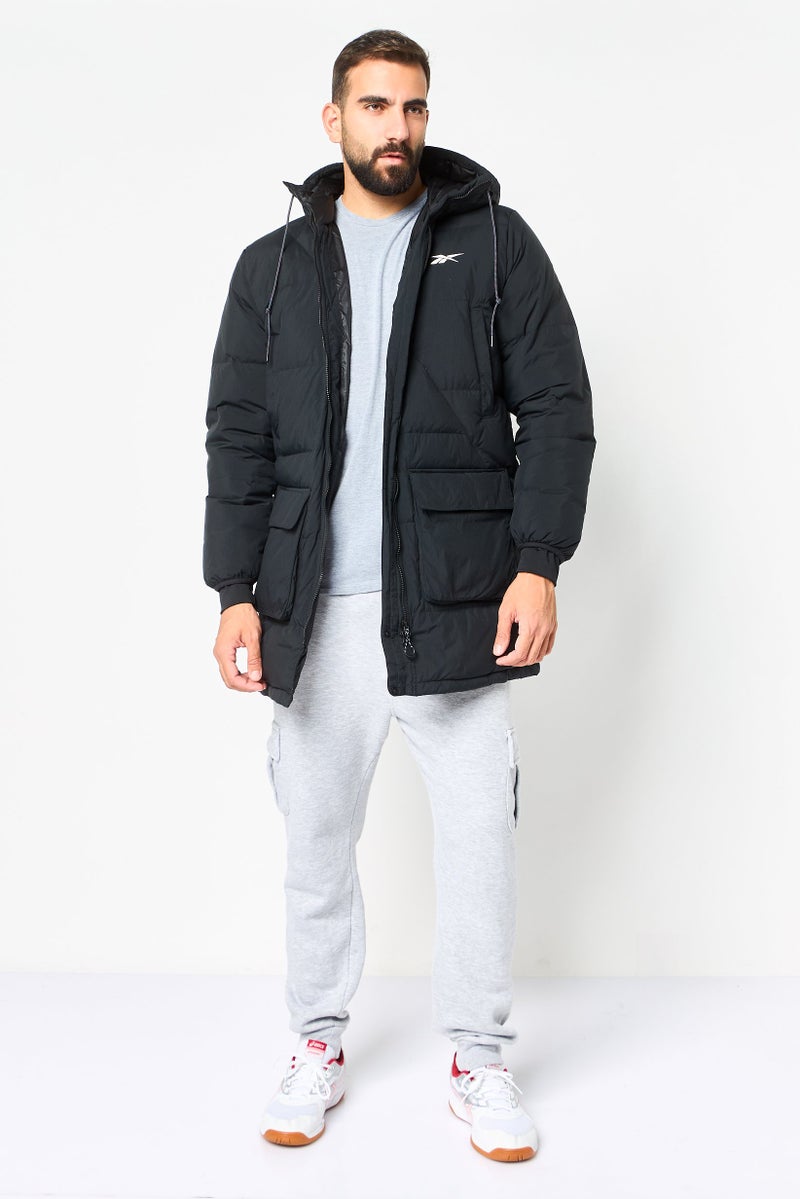 Reebok Men Sportswear Fit Long Sleeve Outdoor Jacket, Black - Image 2