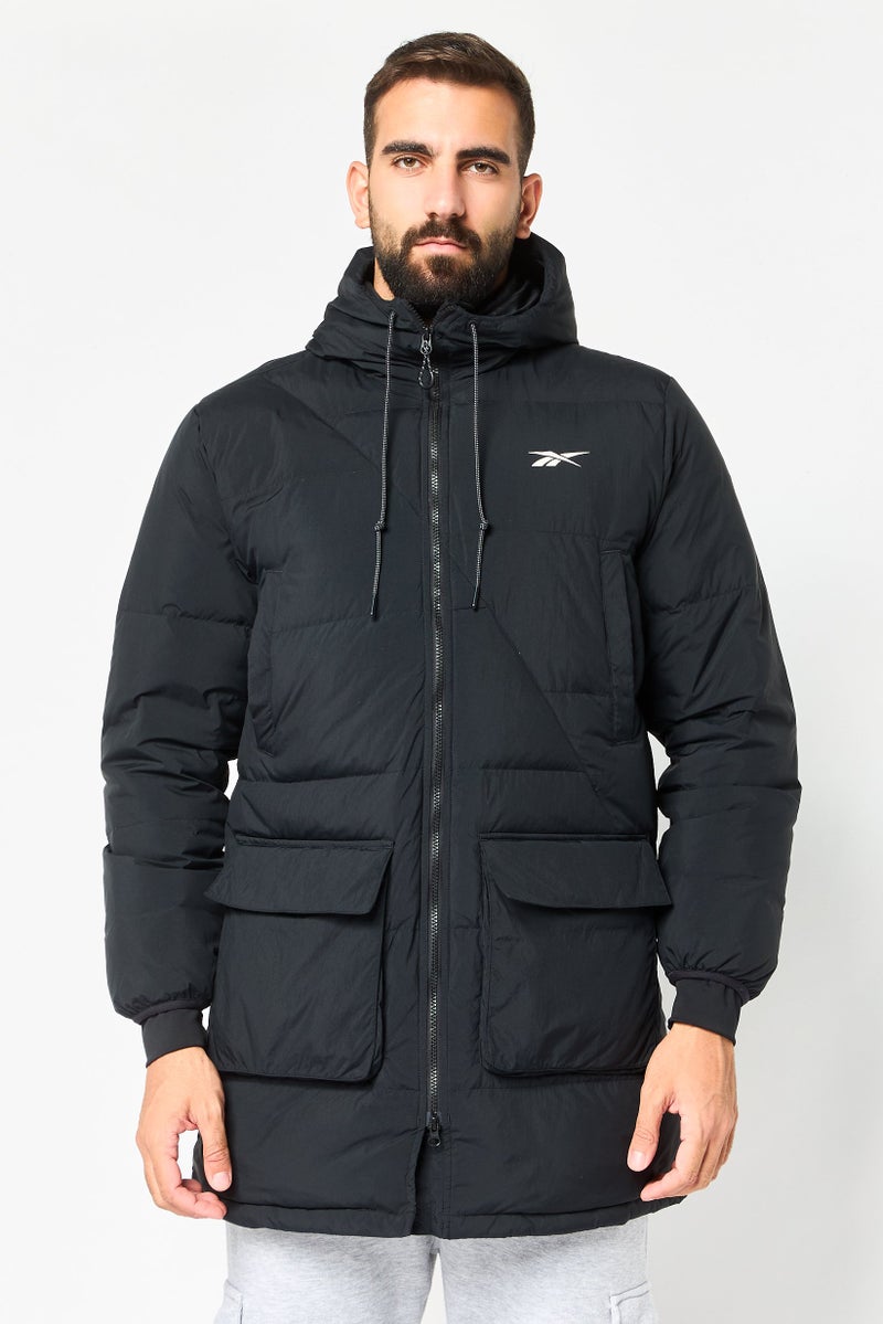 Reebok Men Sportswear Fit Long Sleeve Outdoor Jacket, Black - Image 1