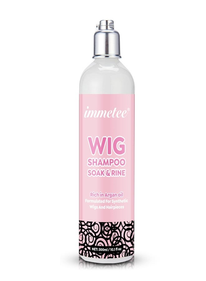 immetee 2 in 1 Shampoo & Conditioner for Wig, Soak & Rinse Wig Shampoo for Human and Synthetic Hair, Prolong Wig life. 300ml/10.1fl oz (For Synthetic Wigs) - Image 1