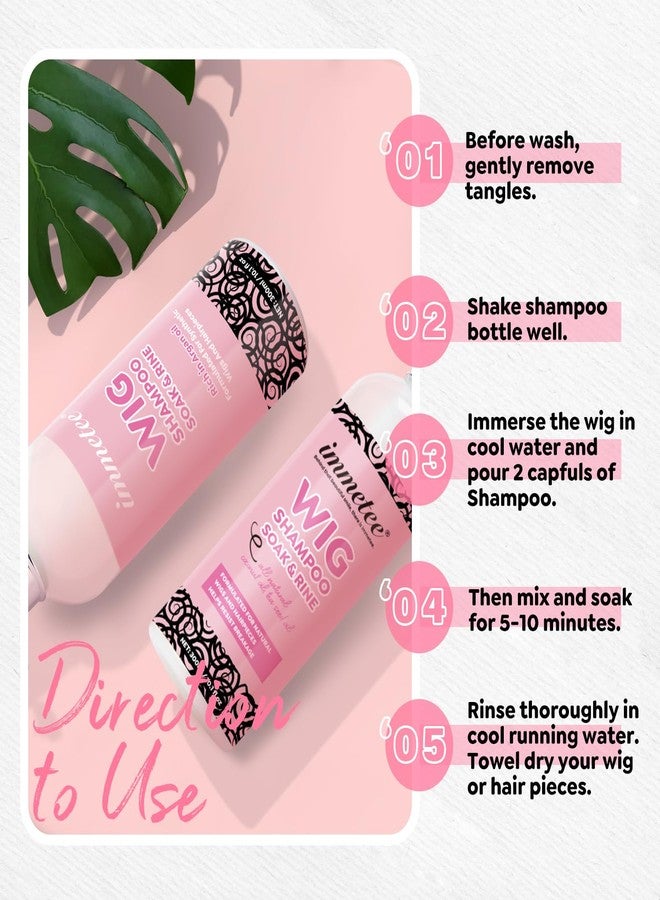 immetee 2 in 1 Shampoo & Conditioner for Wig, Soak & Rinse Wig Shampoo for Human and Synthetic Hair, Prolong Wig life. 300ml/10.1fl oz (For Synthetic Wigs) - Image 4