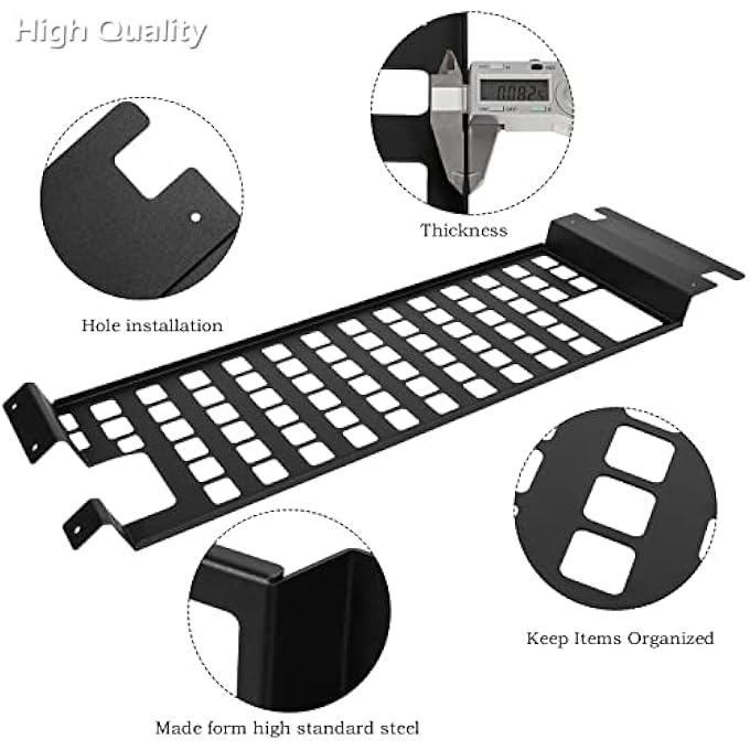 rayihni حامل سقف علوي صلب لوحة مولي لجيب رانجلر JK 2007-2018 (4 أبواب) لحفظ الأمتعة حاملة معدنية رف خارجي ملحقات - Image 3