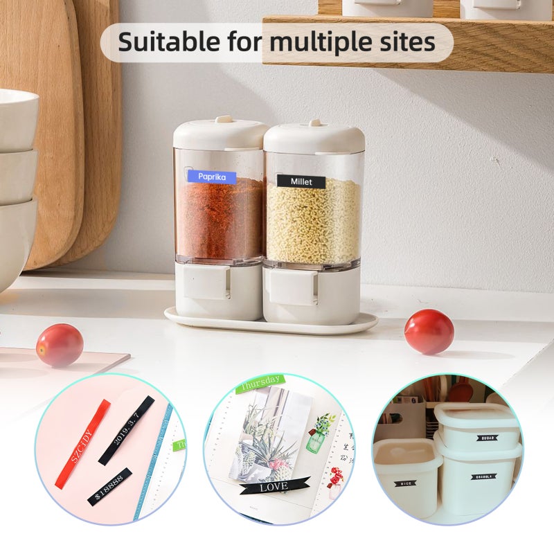 Embossing Label Maker 9mm Blue - User-Friendly Battery-Free Design Durable POM Character Wheel 3D Embossed Labels for Home Office School Organization Gift Personalization - Image 4