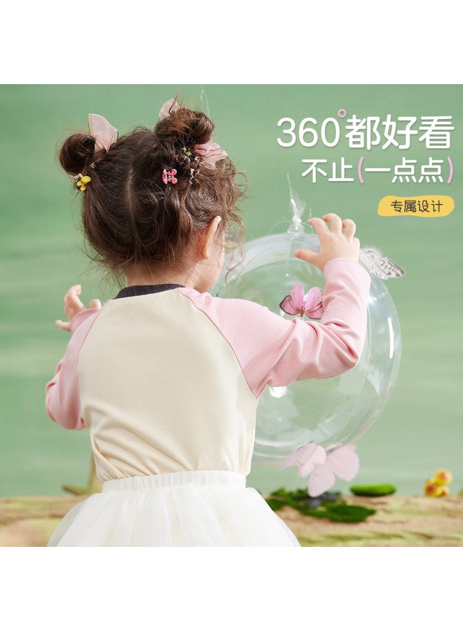 ASK JUNIOR Girls' Long Sleeve T-shirt Autumn New Arrival Fashion Color-blocking Casual Raglan Sleeve Kids' Base Layer T-shirt - Image 5