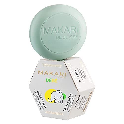 Makari Baby Soap (5.4oz) | Moisturizing Daily Bar Soap for Delicate Skin | Mild Cleansing Children’s Bath Bar With Shea Butter and Non-Irritating Botanical Ingredients | Nourishing and Soothing Soap - Image 1