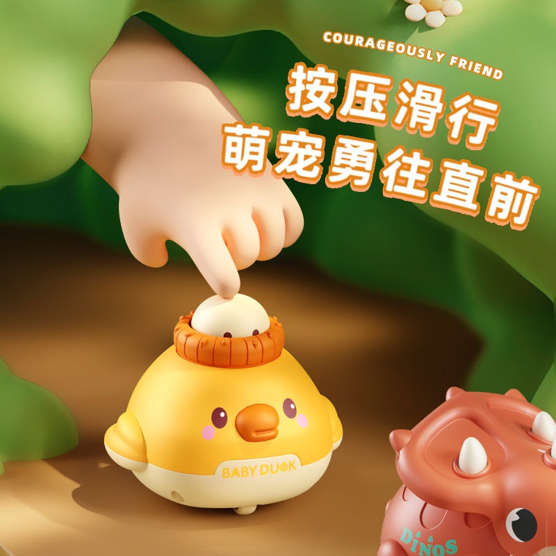 Children'S Cartoon Chick Push Toy Car Kindergarten Toy Street Stall Stall Display 3-6 Years Old Educational Dump Truck Cute And Fun - Image 3