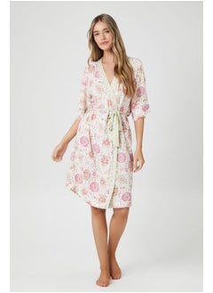FOREVER 21 Ornate Print Tie-Waist Robe  - Image 4