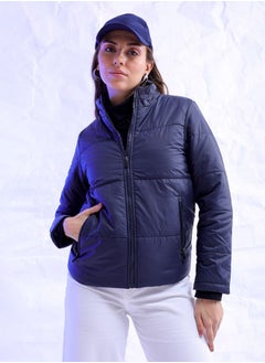 Women Slim Fit Solid Puffer Jacket