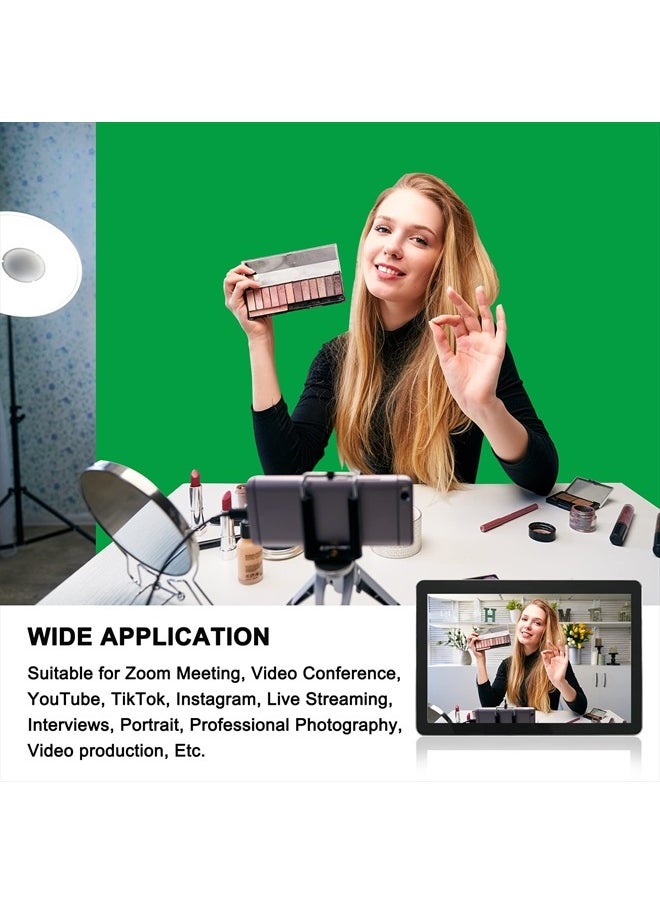 Aimosen - Green Screen Backdrop with Stand Kit, 5.2 X 6.5 FT Chromakey GreenScreen Photography Background with Adjustable T-Shaped Stand & 4 Clamps for Photoshoot Video Streaming Gaming Zoom Online Meeting - Image 1