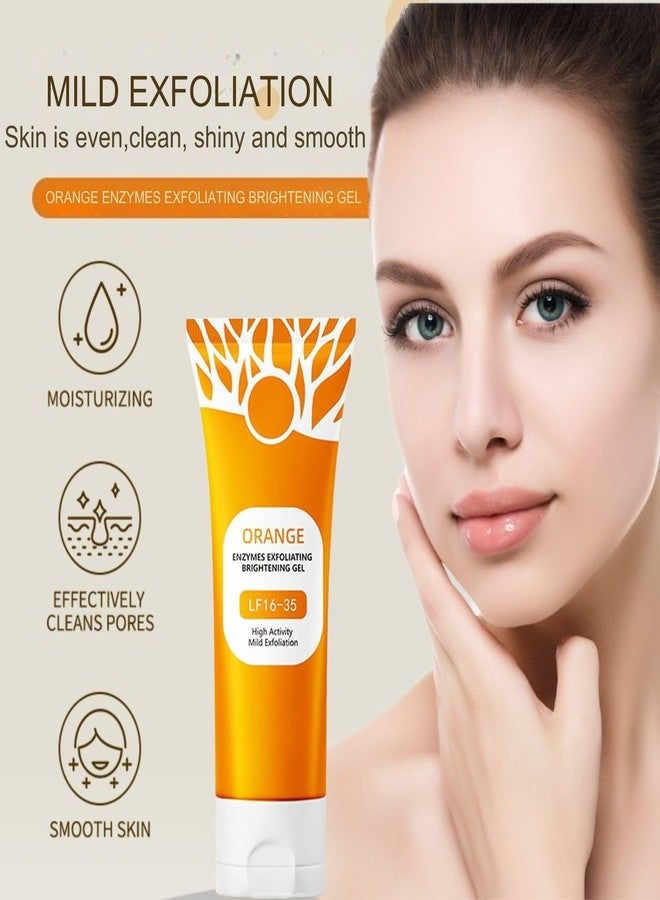 2Pcs Orange Exfoliating Gel Scrub for Face & Body, Deep Pore Cleansing Exfoliant to Remove Blackheads, Moisturizing & Gentle for All Skin Types - Image 5