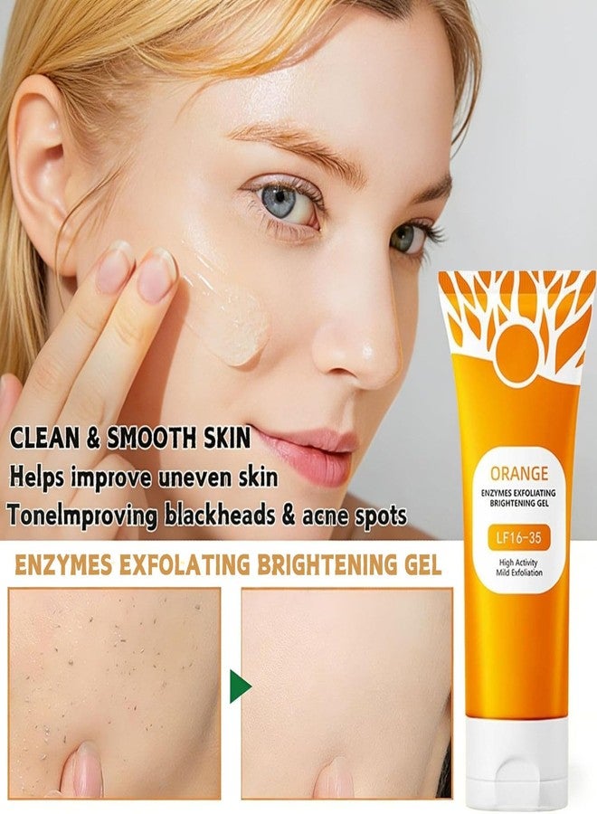 2Pcs Orange Exfoliating Gel Scrub for Face & Body, Deep Pore Cleansing Exfoliant to Remove Blackheads, Moisturizing & Gentle for All Skin Types - Image 4