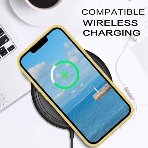 Elzzi® Compatible with iPhone 13 Case, Liquid Silicone Case, Full Body Protective Cover, Shockproof, Slim Phone Case, Anti-Scratch Soft Microfiber Lining, (6.1 inch Blue) - Image 5
