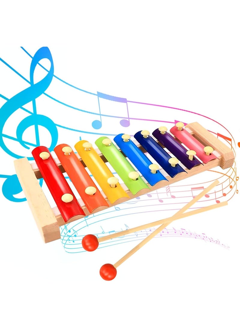ARGT Xylophone for Kids, Xylophone Musical Toy with Child Safe Mallets Educational Musical Instruments Toy for Toddlers 1-3 - Image 1