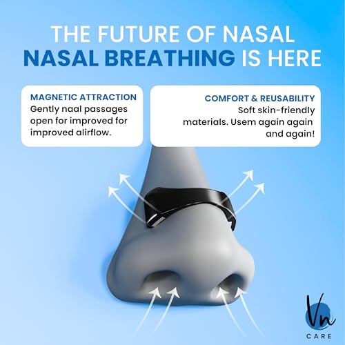 Vn care Magnetic Universal Nasal Strips | Breathing Nasal Strip | Anti Snoring Nose Clip | Skin Safe Sleep Nasal Strips | Nasal Dilators For Breathing | Snore Stopper | Snoring Stopper For Men | Breathing Nasal Strip Starter Kit - Image 3