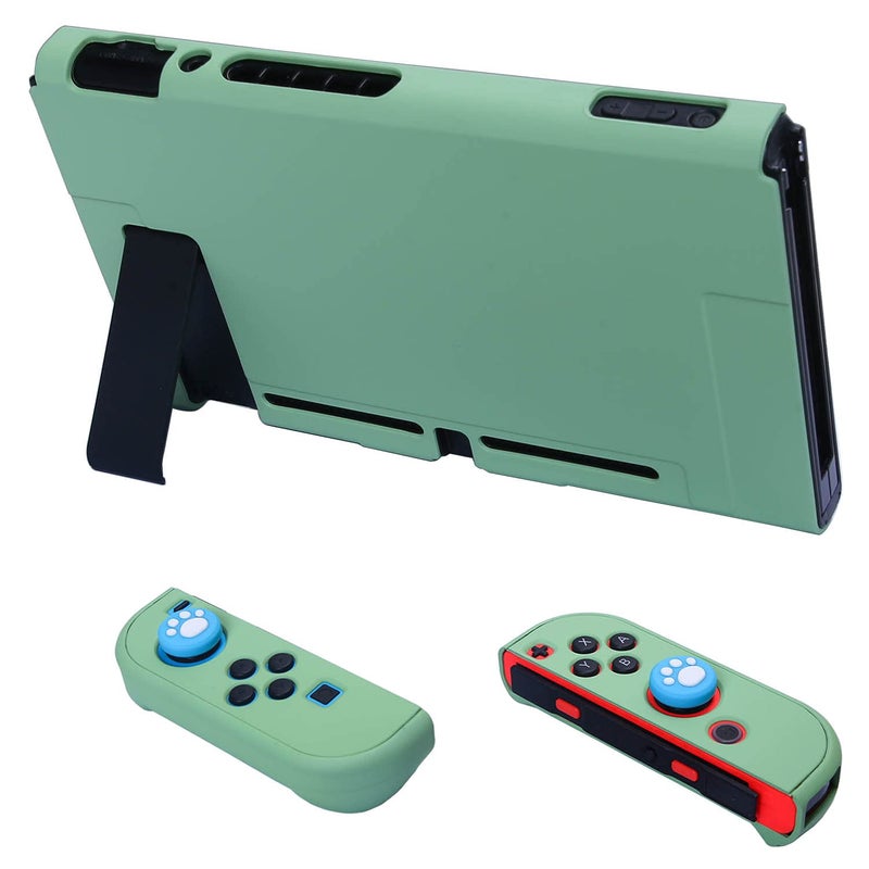 COMCOOL Dockable Case for Nintendo Switch 3 in 1 Protective Cover Case for Nintendo Switch and Joy-Con Controller with Screen Protector and Thumb grips - Tea Green - Image 4