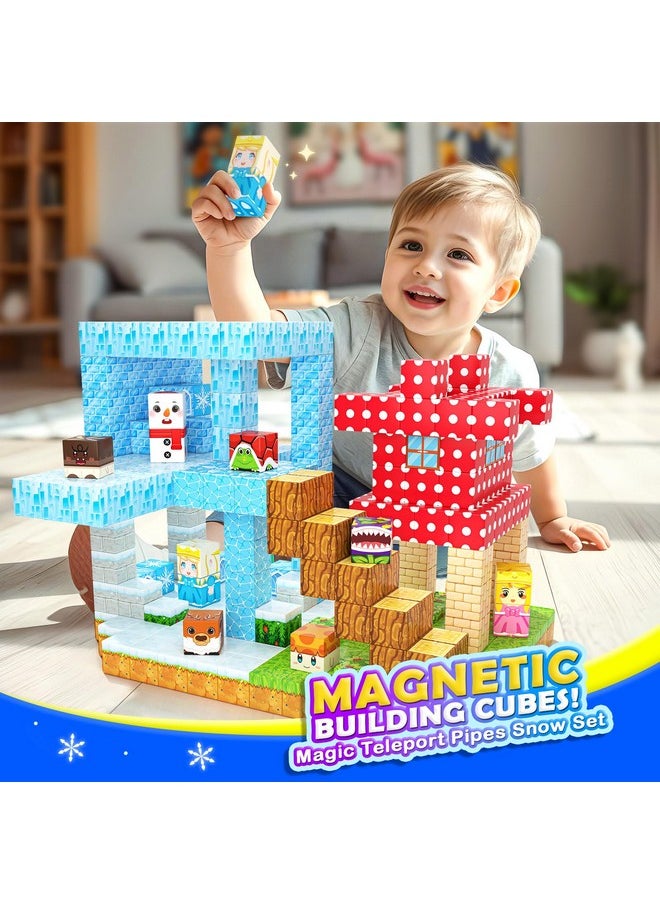 Coodoo 110PCS Magnetic Blocks - Build Mine Magnet World Games & Frozen Toys Set, Magnetic Tiles Building Outdoor Toys for Boys Girls 3+, Classroom Must Haves Toddler Sensory Toys for Kids 3 5 7, Kids Gifts  - Image 5