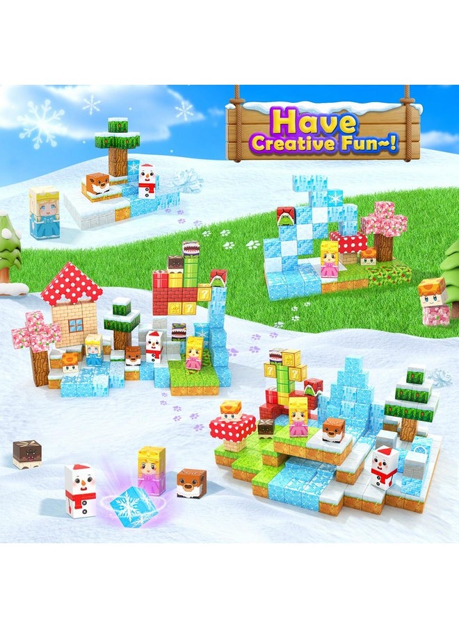 Coodoo 110PCS Magnetic Blocks - Build Mine Magnet World Games & Frozen Toys Set, Magnetic Tiles Building Outdoor Toys for Boys Girls 3+, Classroom Must Haves Toddler Sensory Toys for Kids 3 5 7, Kids Gifts  - Image 3