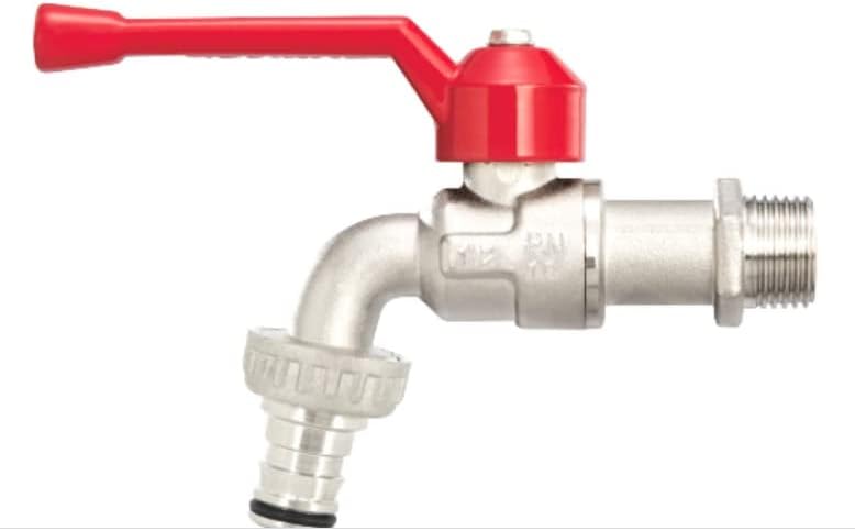 AQ AQSON AQSON Brass Colour Ball Tap - Durable Outdoor Garden Tap 1/2 Inch - Image 3