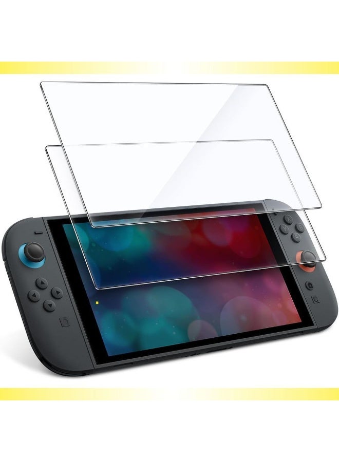 Screen Protector For Nintendo Switch 2 2025 9H Tempered Glass Film Anti-Scratch HD Clear 2-Pack - Image 1