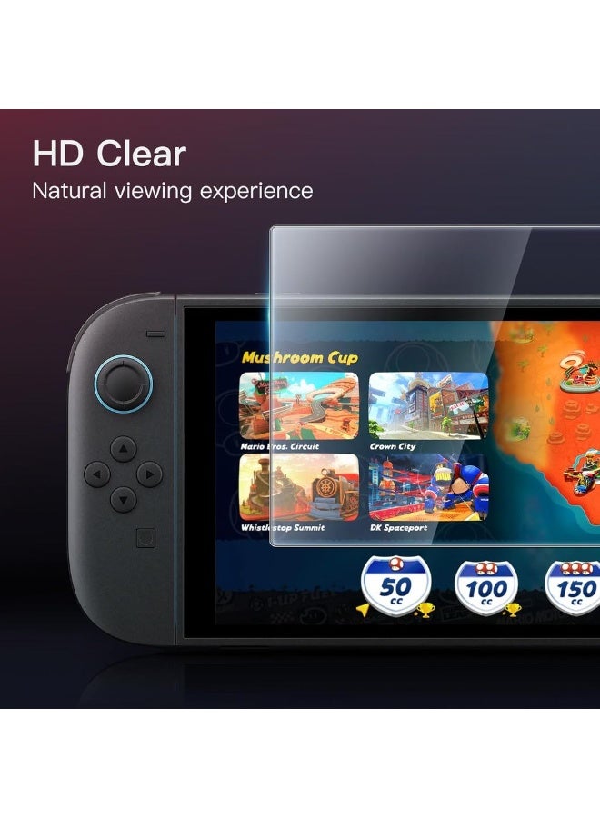 Screen Protector For Nintendo Switch 2 2025 9H Tempered Glass Film Anti-Scratch HD Clear 2-Pack - Image 4