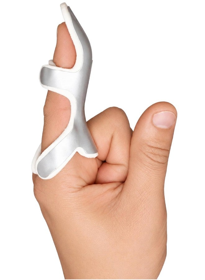 FOVERA Frog Finger Splint – Rigid Finger Immobilizer Brace for Finger Fracture, Sprain & Injury Support, Lightweight Ventilated Finger Support with Cushion Padding (L) - Image 1