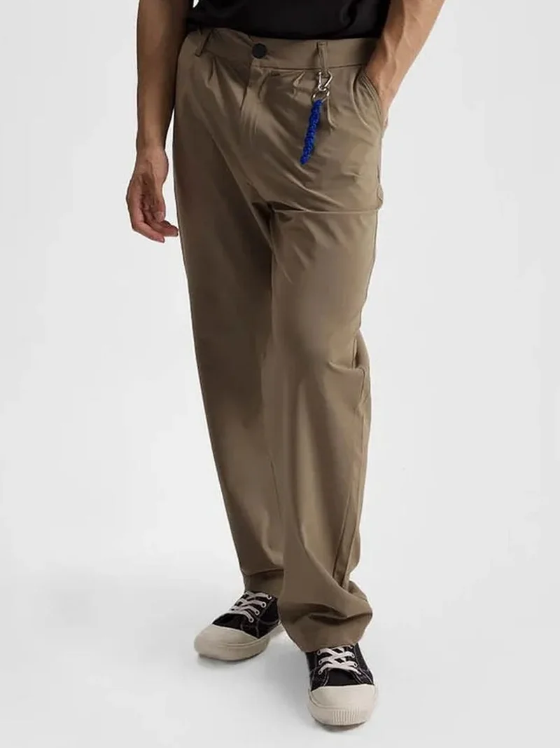 Giesto GIESTO Men's Relaxed Fit Pleated Straight Leg Pants