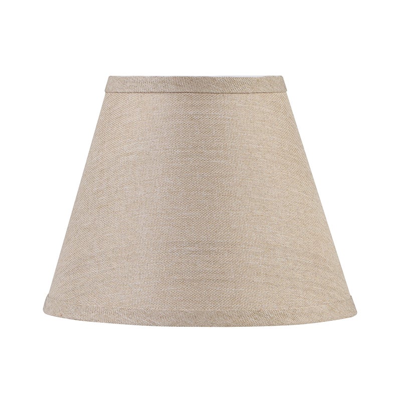 Aspen Creative 56028, Empire Uno Lamp Shade in Medium Brown Burlap Textured Fabric, 5" Top x 9" Bottom x 7" Slant Height, Slip UNO 33mm - Image 3