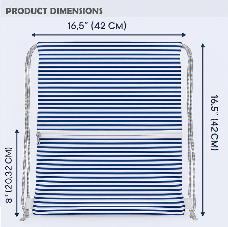 Lify حقيبة ظهر بسحب الحبل مقاومة للماء حقيبة رياضية مع جيب جانبي للرجال والنساء - 1 قطعة - Image 2