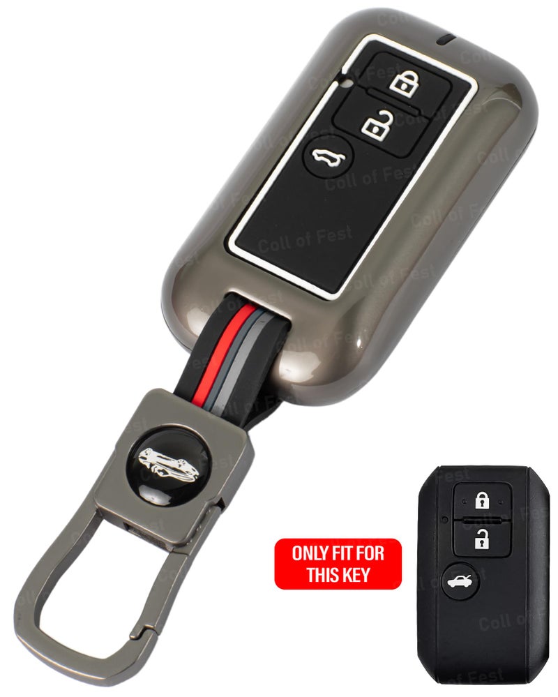 Coll of Fest Metal Silicon Key Cover Compatible with Maruti Suzuki jimny Baleno Grand Vitara XL6 Swift New Brezza Ertiga Dzire 3 Button Smart Key Special Feature Visibilitye in Low-Ligh Conditions - Image 3