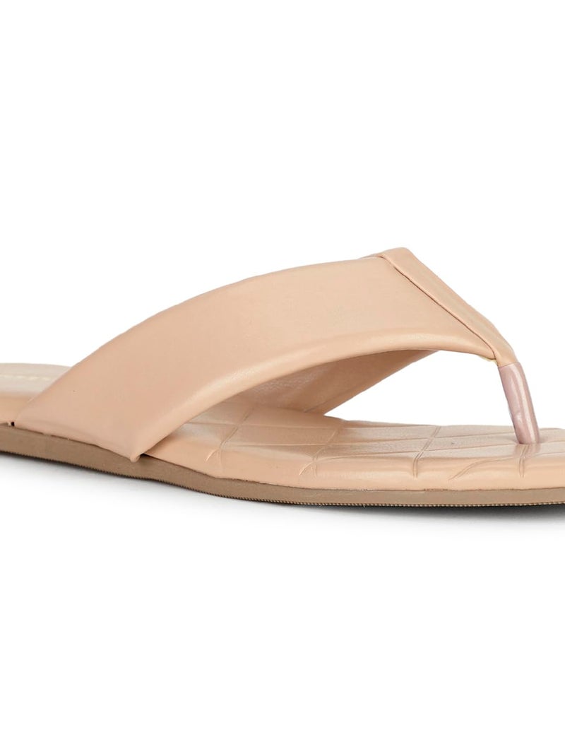 Bata Women's PENNY FLAT THONG Casual Slipper's NUDE - 3 UK (5710728) - Image 5
