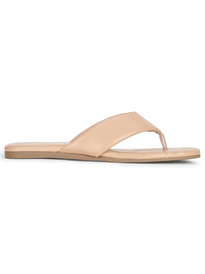 Bata Women's PENNY FLAT THONG Casual Slipper's NUDE - 3 UK (5710728) - Image 2
