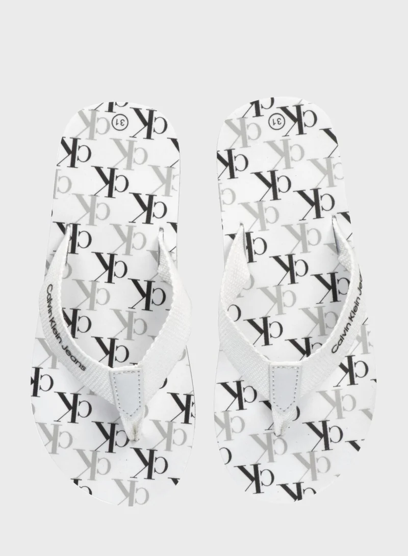 Calvin Klein Jeans Kids Slip On Flip Flop