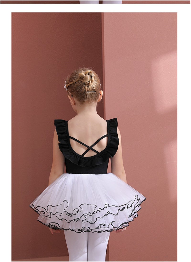 Loquat Ballet Dance Tutu Dress For Girls Black  - Image 2