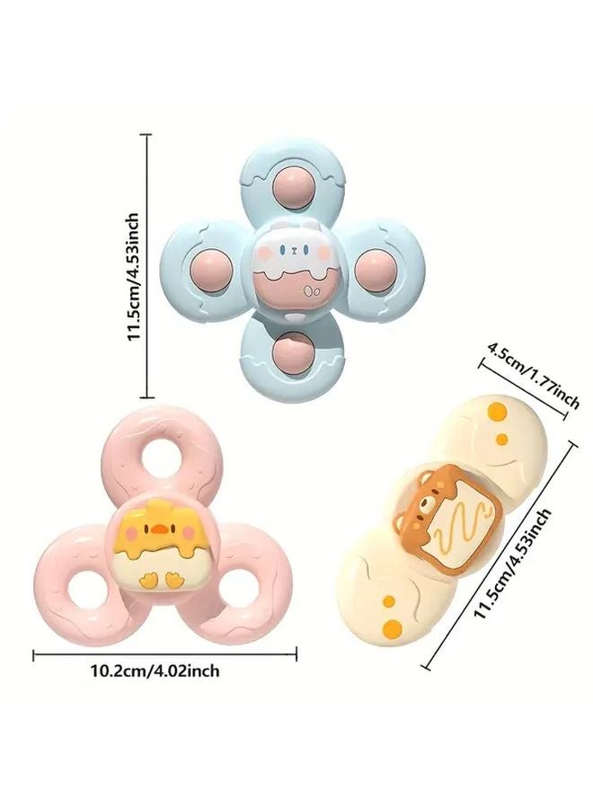 2pcs Suction Cup Spinner Toys Pink Blue Rotating Window Bathroom Toy For Kids - Image 3