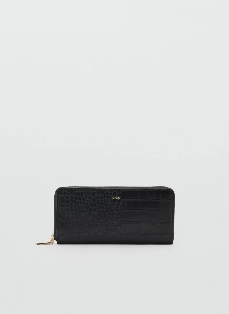 MANGO Croc-Effect Wallet
