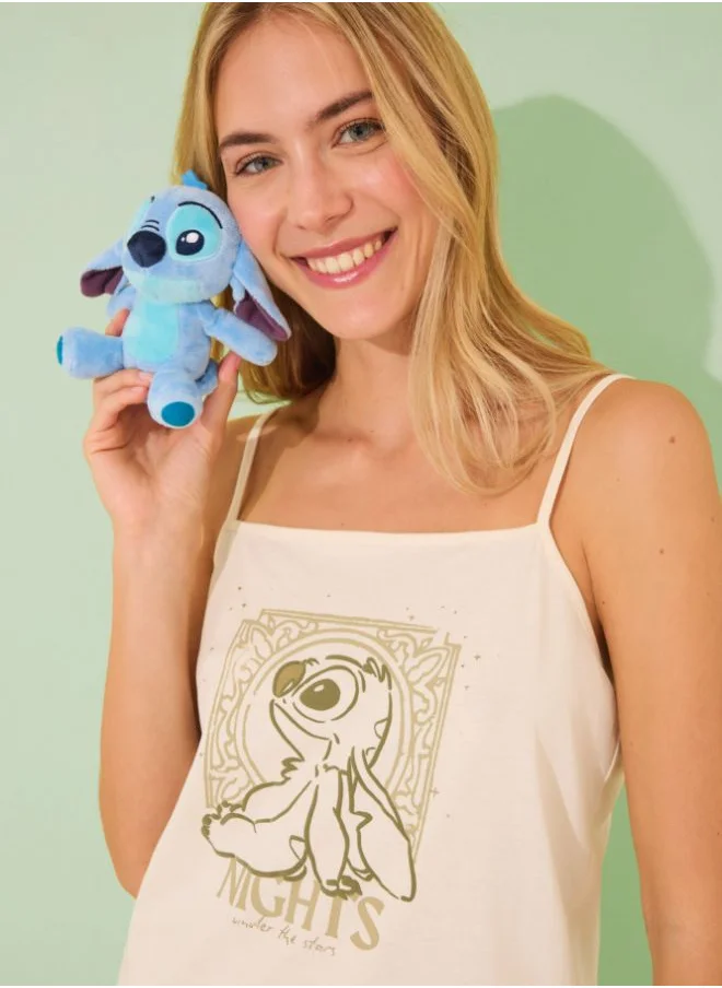 women'secret Lilo&Stitch cotton short pyjamas with straps