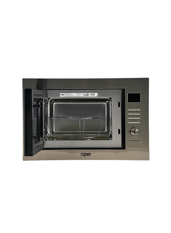 Xper Built-in Microwave, 30 Liters, 900 Watts, with Grill, Stainless Steel - XP30SBTMW - Image 3