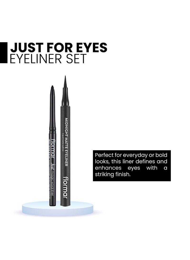 flormar كحل سحري للعيون من جاست فور آيز + كحل مات منتصف الليل - Image 3