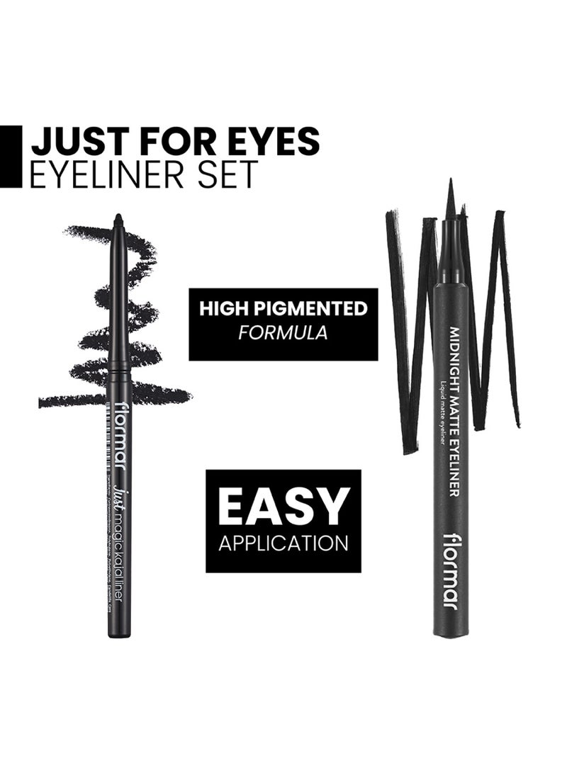 flormar كحل سحري للعيون من جاست فور آيز + كحل مات منتصف الليل - Image 2