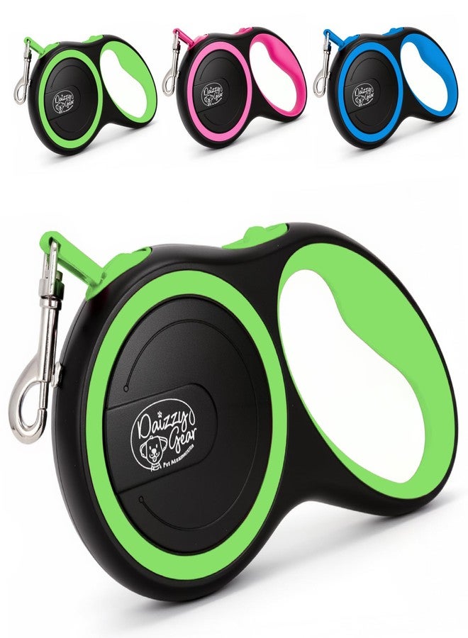 Daizzy Gear Retractable Dog Leash for Small, Medium & Large Dogs - Heavy-Duty, Tangle-Free, Reflective, 16FT Long, Anti-Slip Soft Handle with One-Hand Brake - 44 LBS /16FT - Small - Green - Image 1