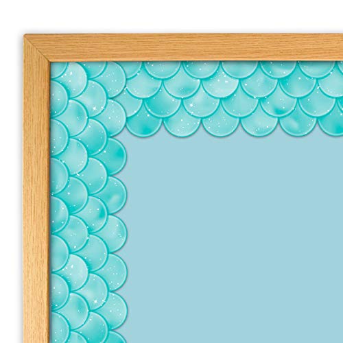 Ceiba Tree Ombre Turquoise Scallops Bulletin Board Borders for Classroom Trim Back to School Decoration 36 Feet - Image 4
