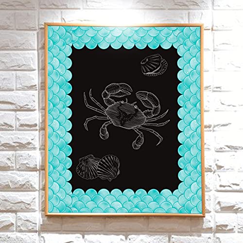 Ceiba Tree Ombre Turquoise Scallops Bulletin Board Borders for Classroom Trim Back to School Decoration 36 Feet - Image 5