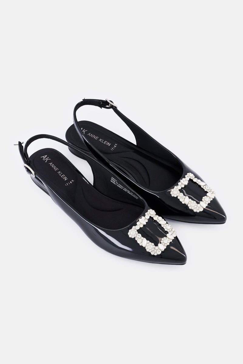 ANNE KLEIN حذاء بكلة قابل للتعديل للنساء، أسود - Image 2