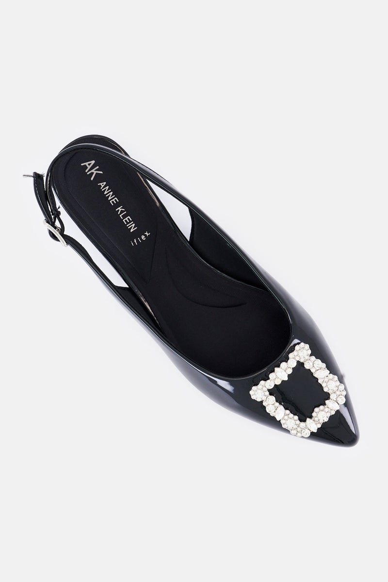 ANNE KLEIN حذاء بكلة قابل للتعديل للنساء، أسود - Image 4