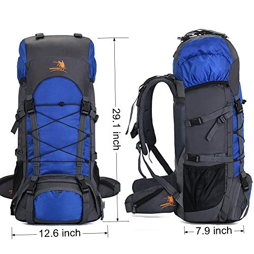 Bseash 60L Internal Frame Waterproof Hiking Camping Backpack with Rain Cover, Large Outdoor Sport Travel Daypack Rucksack - Image 2