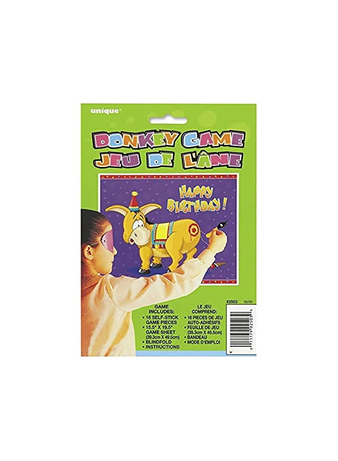 Unique Deluxe Pin the Tail on the Donkey Party Game - (Pack of 12) - Premium Quality Materials - Perfect for Kids and Adults - Image 1