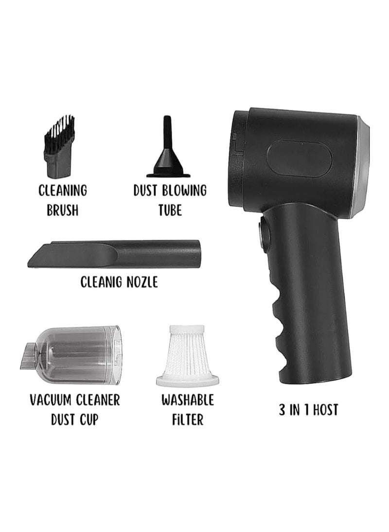 LOWHAT 3 in 1 Mopping Vacuum with Blower Mini Dusts Buster with USB Portable Vacuum Cleaner Dry and Wet, Wireless Vacuum Cleaner for Home Pet & Office Vehicle Interior Cleaner - Image 5