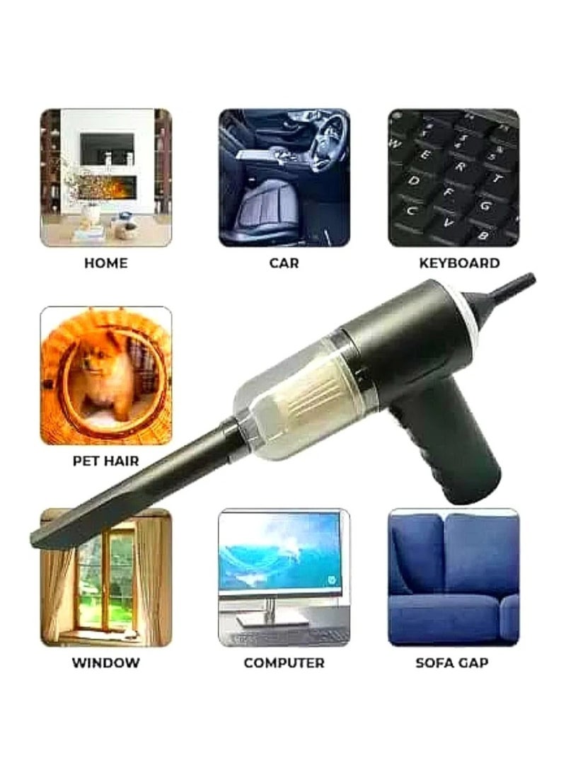 LOWHAT 3 in 1 Mopping Vacuum with Blower Mini Dusts Buster with USB Portable Vacuum Cleaner Dry and Wet, Wireless Vacuum Cleaner for Home Pet & Office Vehicle Interior Cleaner - Image 2