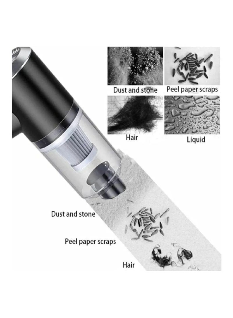 LOWHAT 3 in 1 Mopping Vacuum with Blower Mini Dusts Buster with USB Portable Vacuum Cleaner Dry and Wet, Wireless Vacuum Cleaner for Home Pet & Office Vehicle Interior Cleaner - Image 3