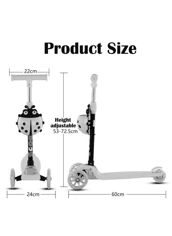 ZCM-HAPPY 3 Wheels Foldable Kids Scooter with Cartoon Basket and Windmill  - Image 2